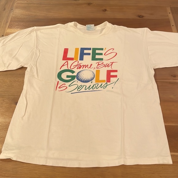 Vintage "Life's a Game, But Golf is Serious!" T-Shirt - Picture 6 of 11